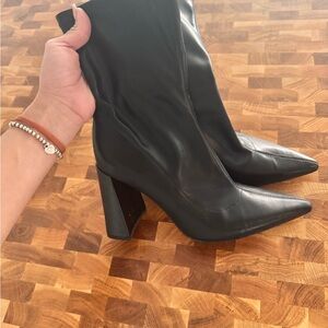 Black Zara booties size 9 worn once